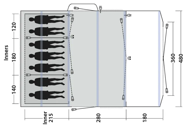 Outwell Sundale 7PA Inflatable Tent - 2022 Model-5